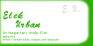 elek urban business card
