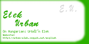 elek urban business card